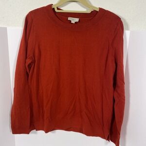 Loft Sweater Womens Large Red Long Sleeve H1